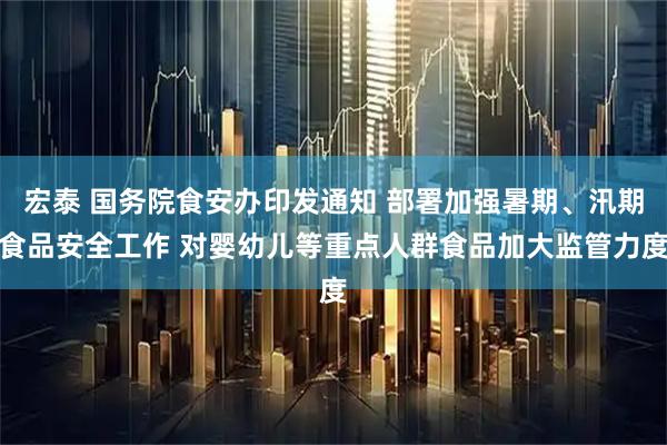 宏泰 国务院食安办印发通知 部署加强暑期、汛期食品安全工作 对婴幼儿等重点人群食品加大监管力度